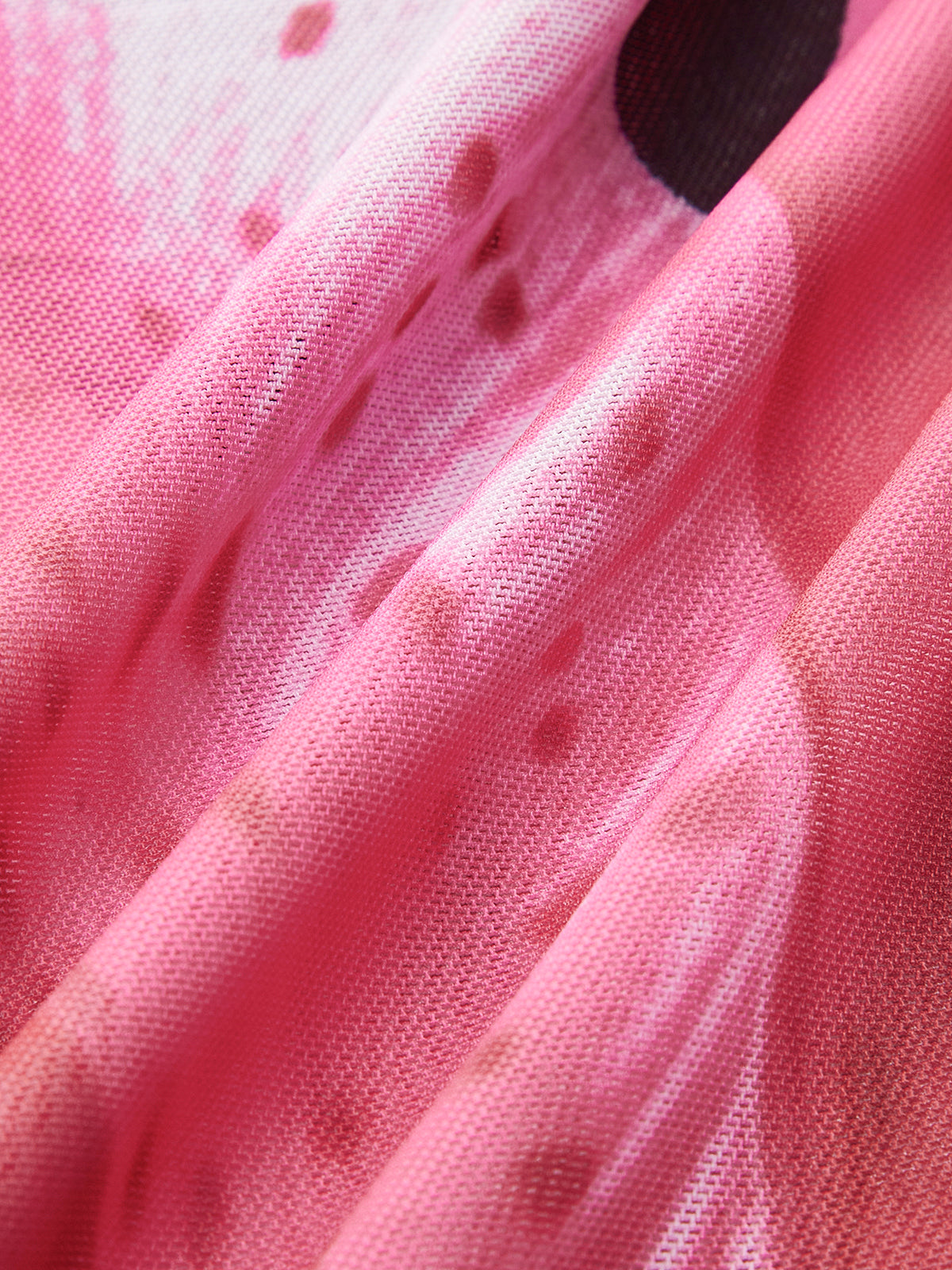 Çiçek Desenli Bikini Yarı Şeffaf Etek ile