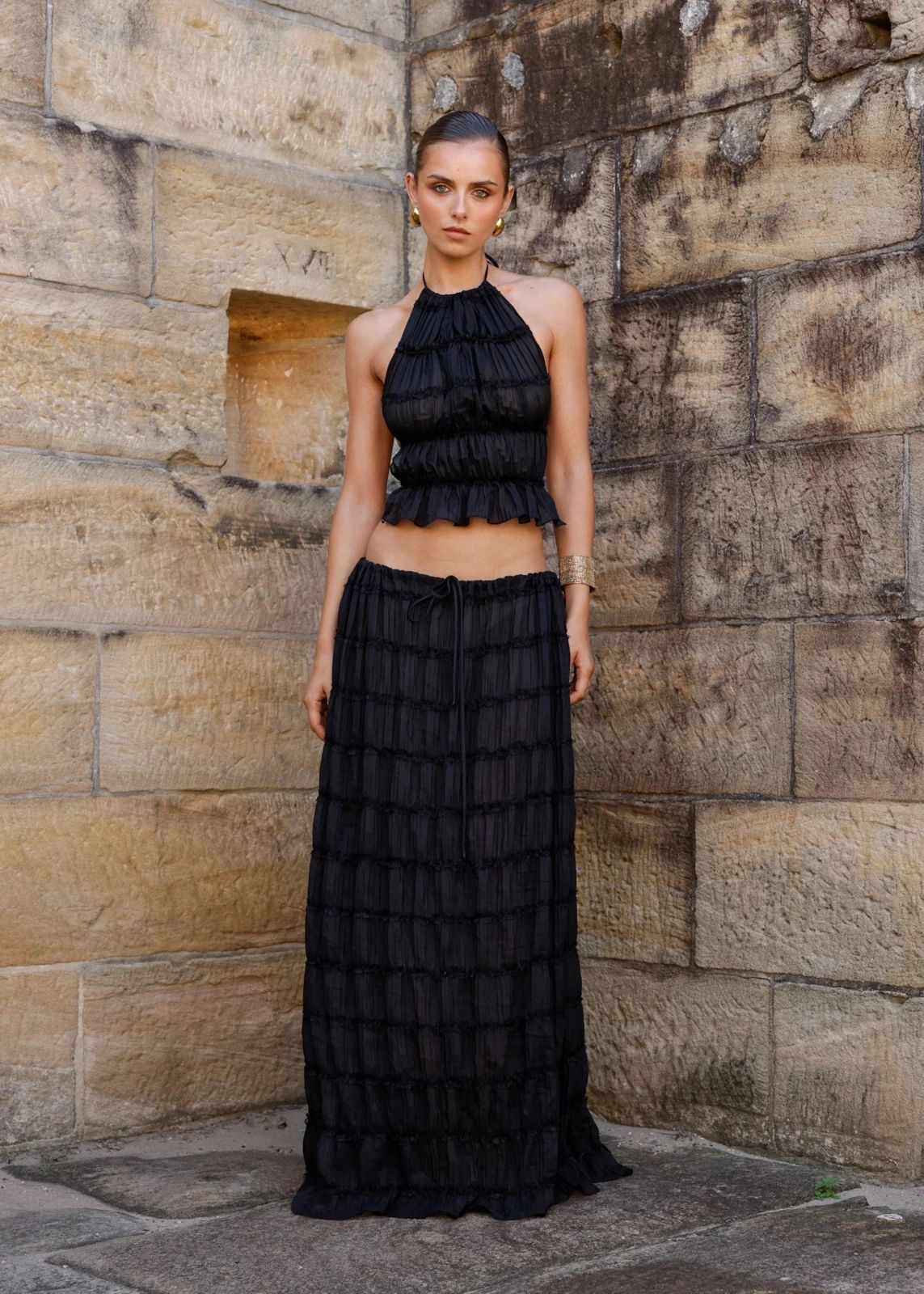 Monica Bağcıklı Etek Üst Set