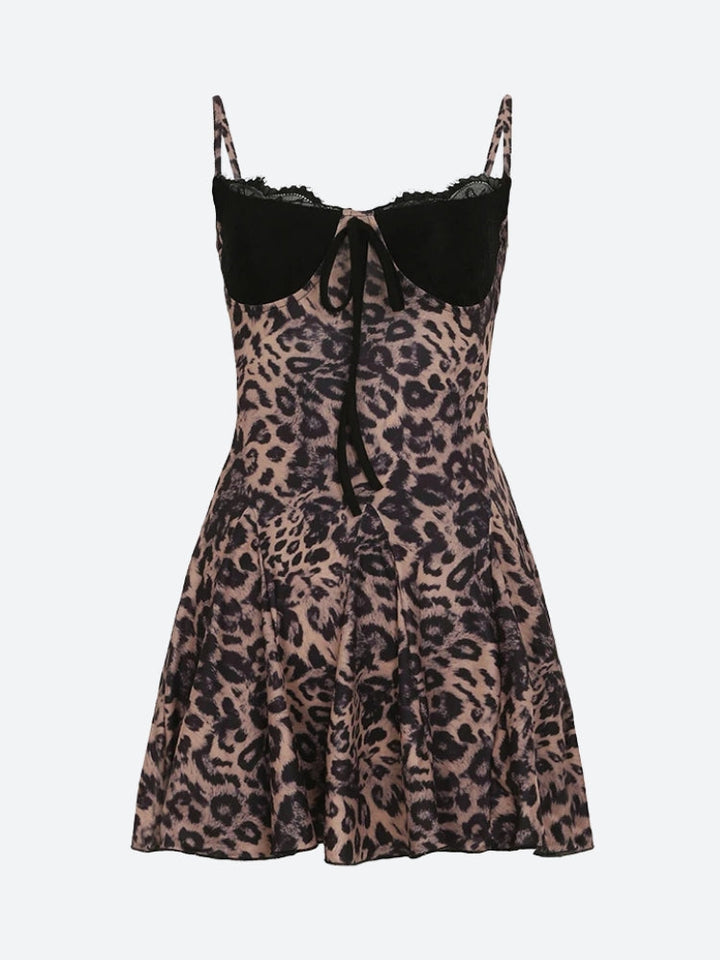 Baddie Leopard Mini Elbise