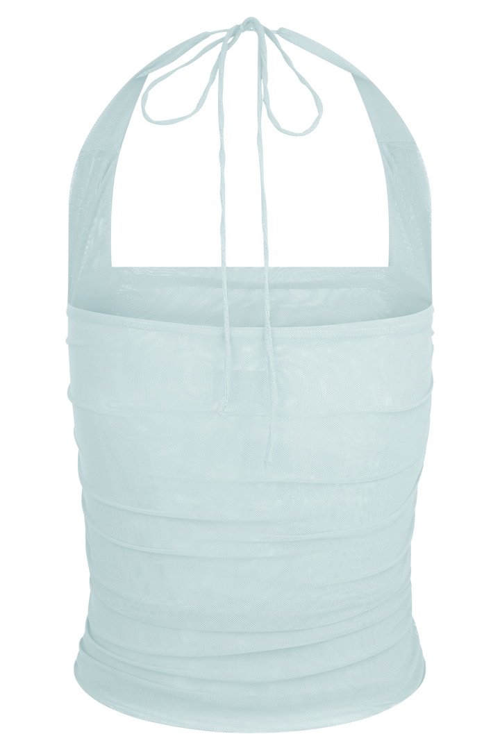 Brooklyn File Crop Top - Soluk Mavi