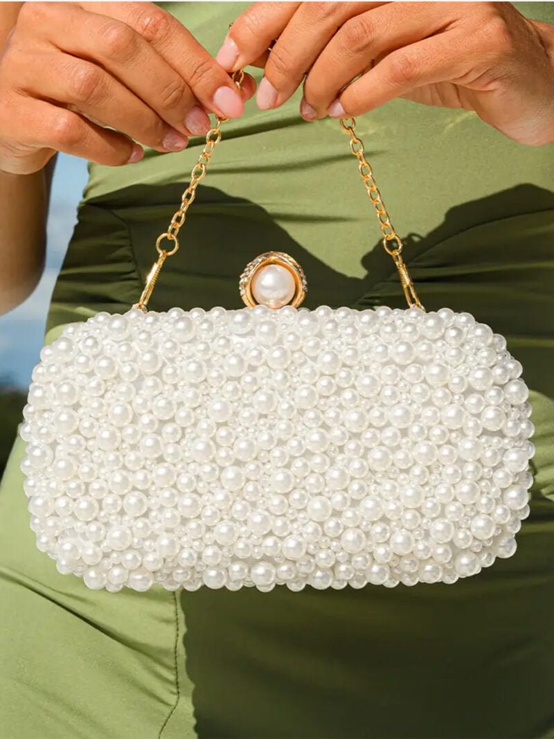 Gelin İncili Boncuklu El Çantası