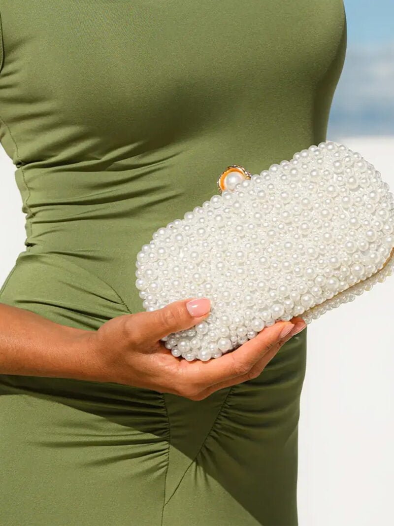 Gelin İncili Boncuklu El Çantası