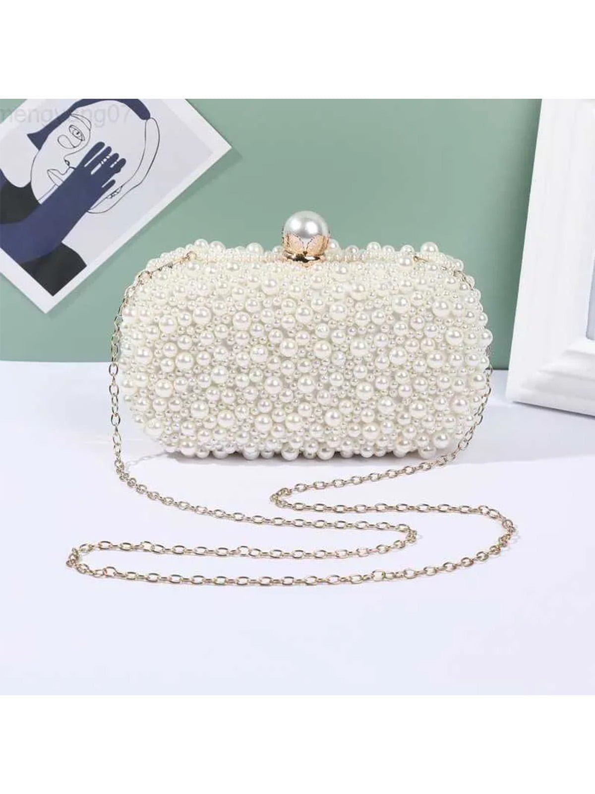 Gelin İncili Boncuklu El Çantası