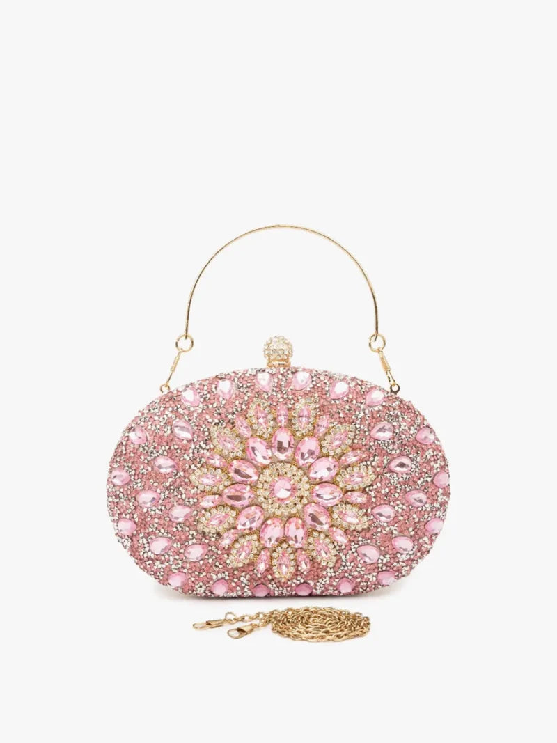 Parıltılı Taşlı Clutch Çanta