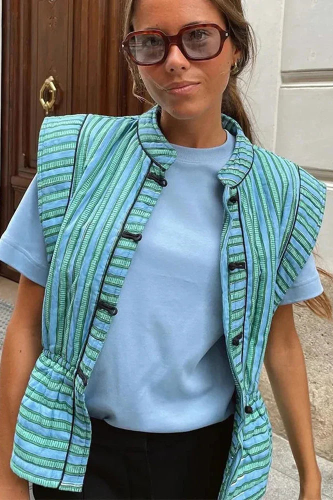 Noride Şık Baskılı Yelek