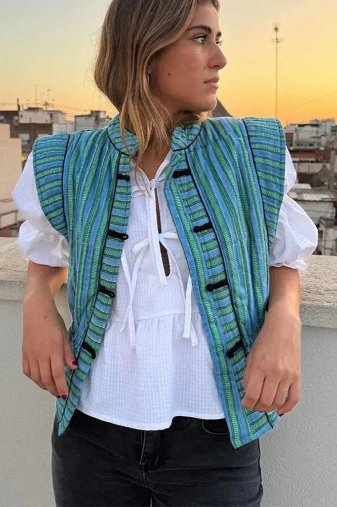 Noride Şık Baskılı Yelek