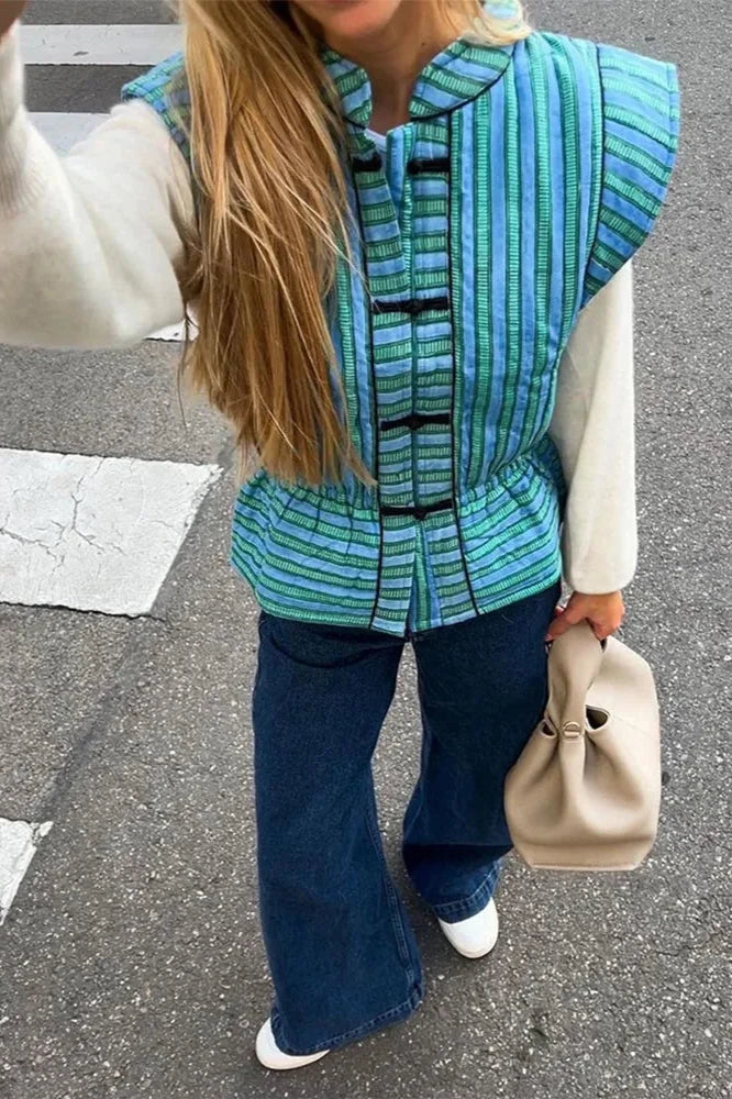 Noride Şık Baskılı Yelek