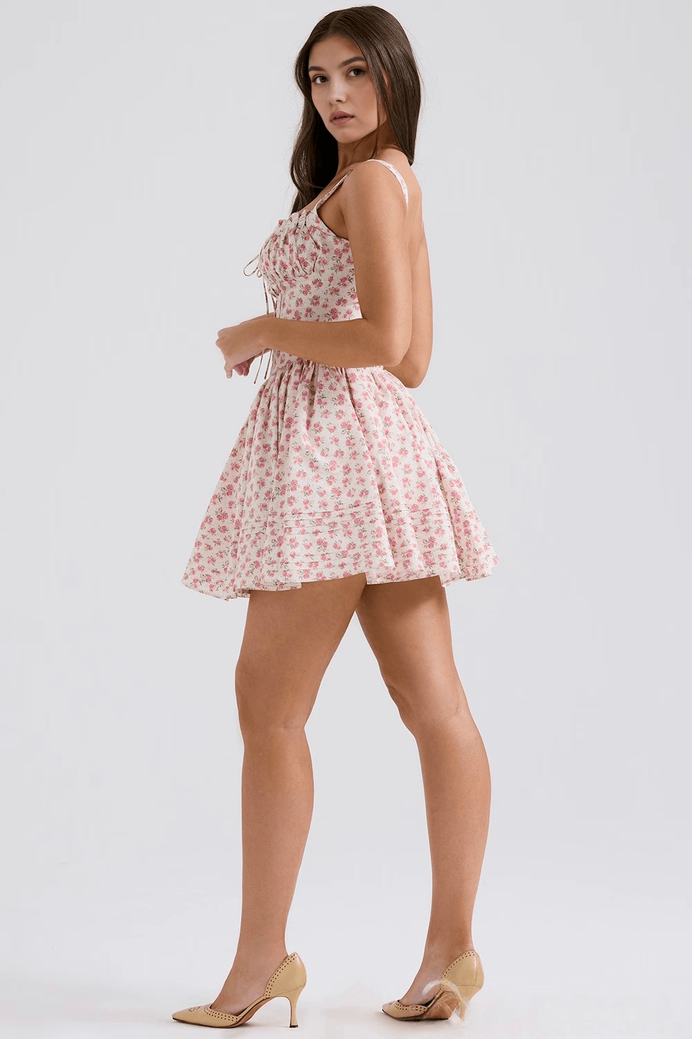 Sofia Dikiş Detay Mini Elbise