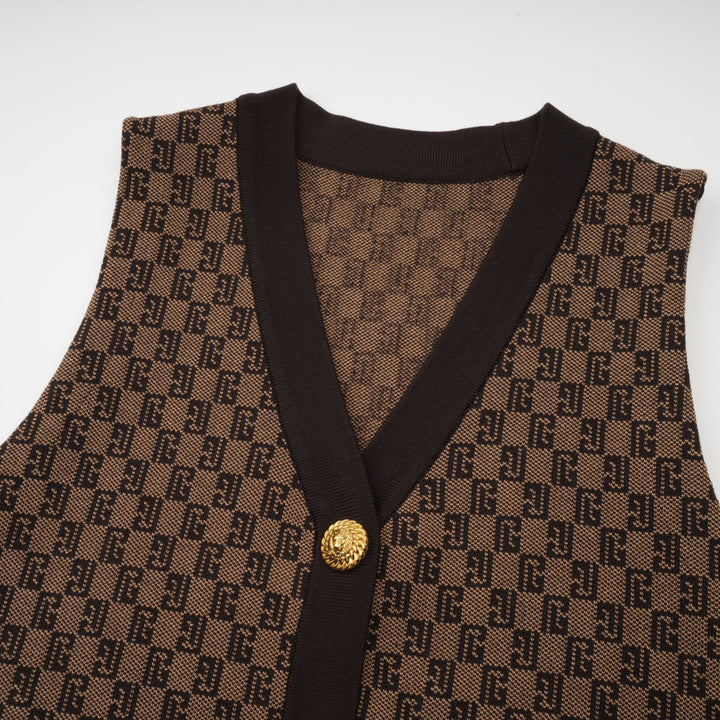 Cyrielle Monogram-Jakarlı Üst Ve Pantolon Eşleştirme Seti