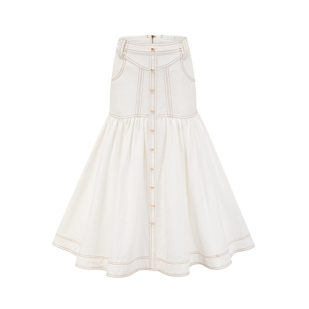 Brielle Denim Üst Ve Etek Eşleştirme Seti