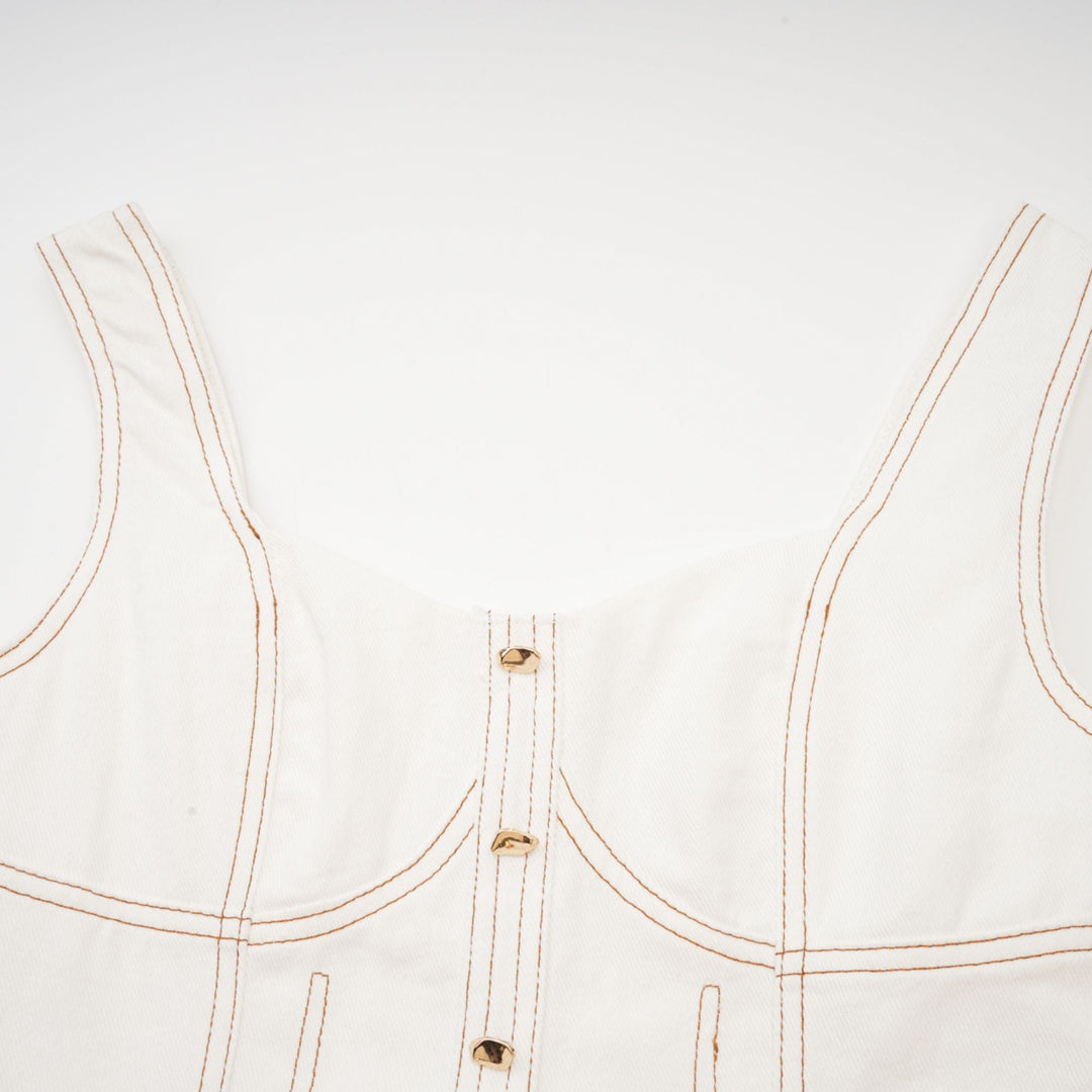 Brielle Denim Üst Ve Etek Eşleştirme Seti