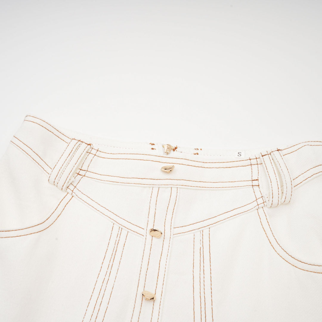 Brielle Denim Üst Ve Etek Eşleştirme Seti