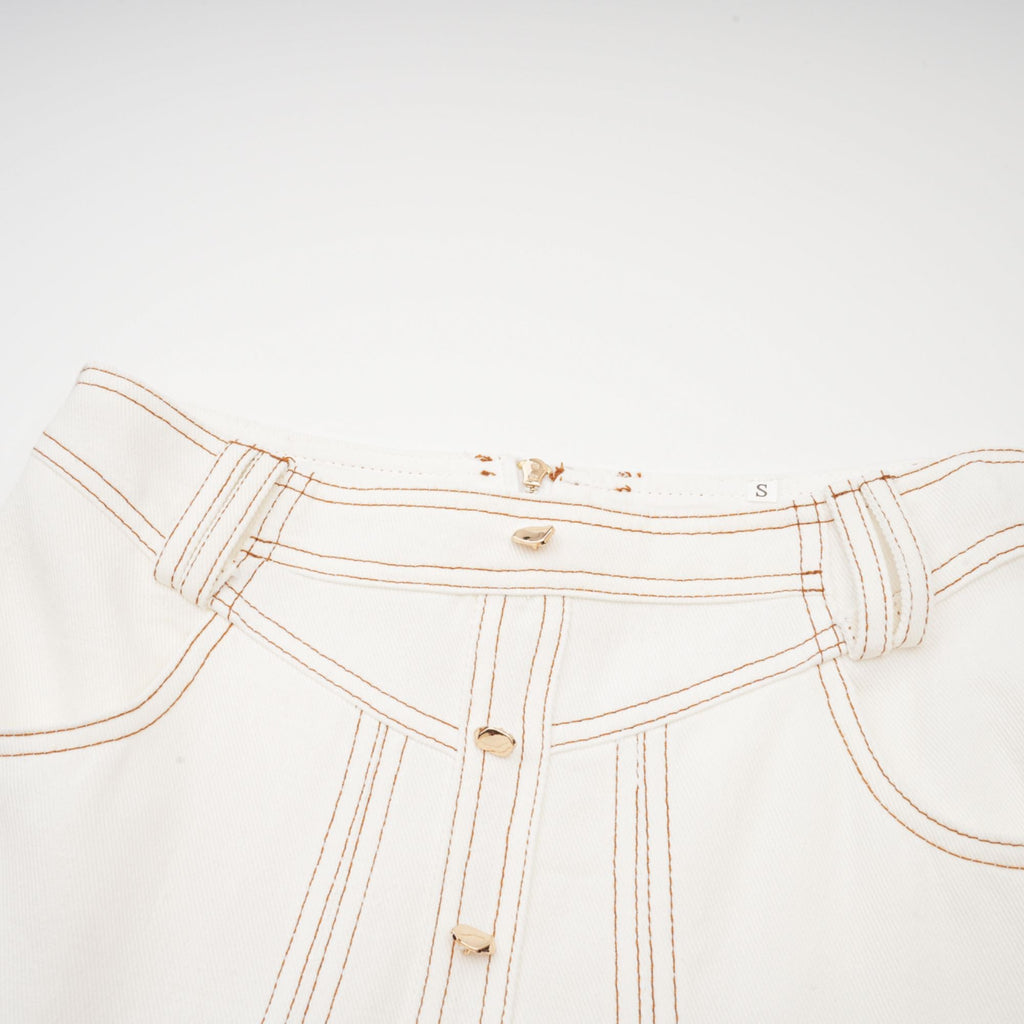 Brielle Denim Üst Ve Etek Eşleştirme Seti