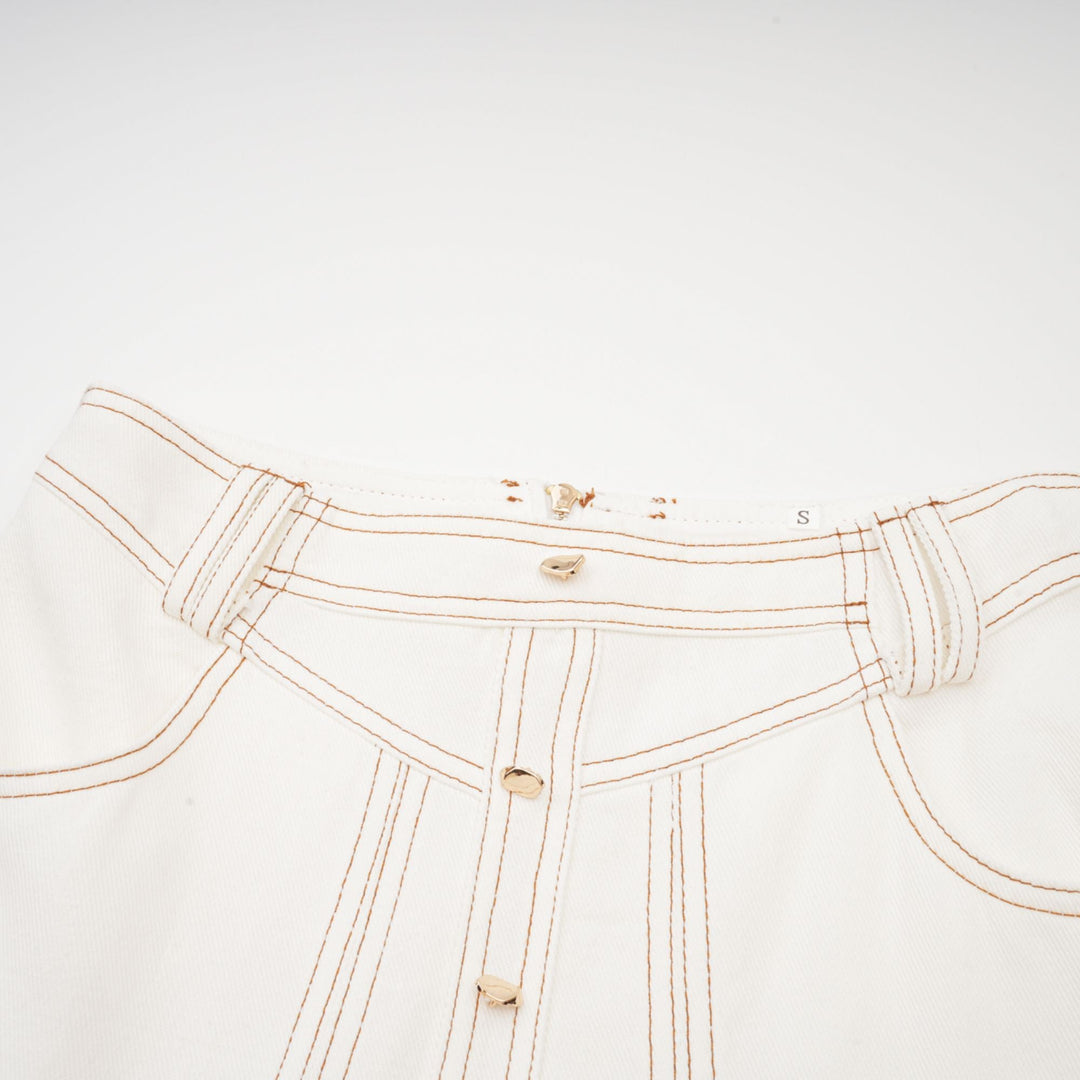 Brielle Denim Üst Ve Etek Eşleştirme Seti