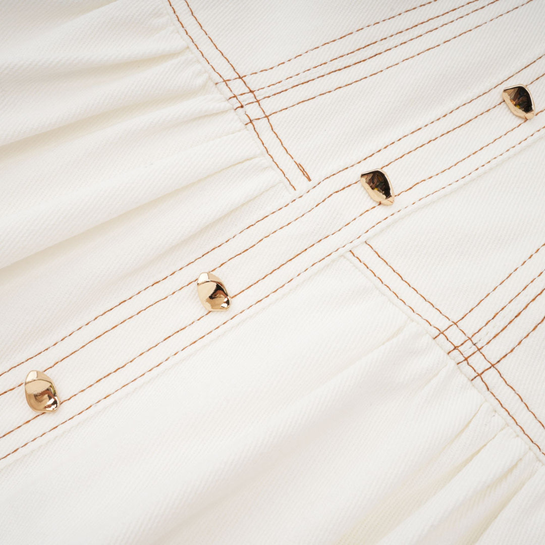 Brielle Denim Üst Ve Etek Eşleştirme Seti