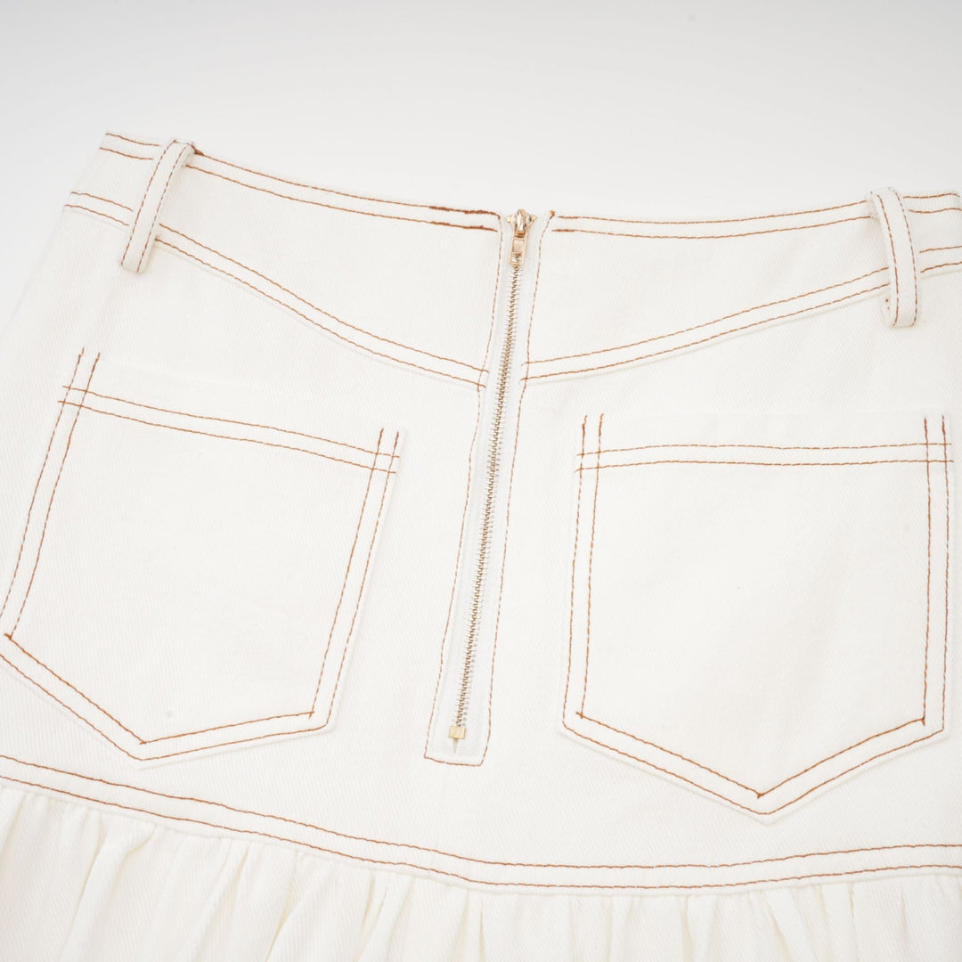Brielle Denim Üst Ve Etek Eşleştirme Seti