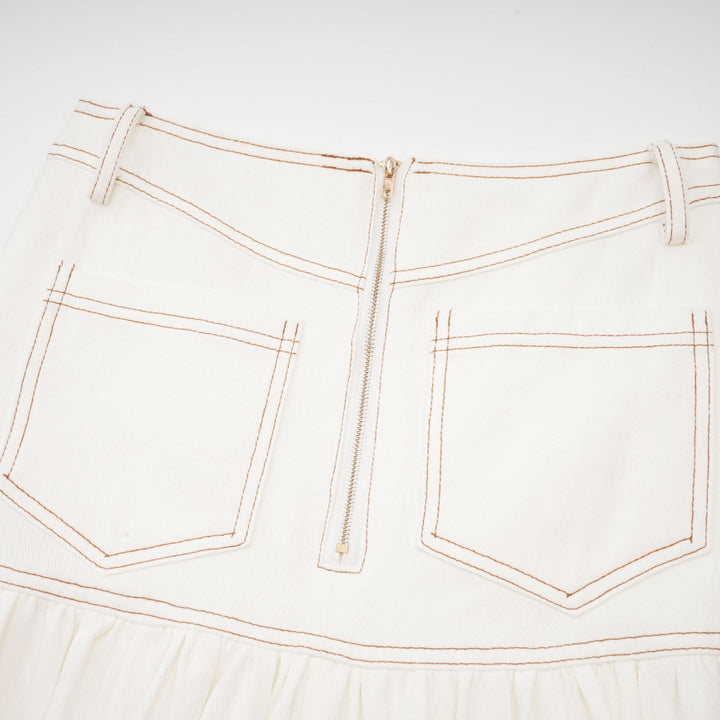 Brielle Denim Üst Ve Etek Eşleştirme Seti