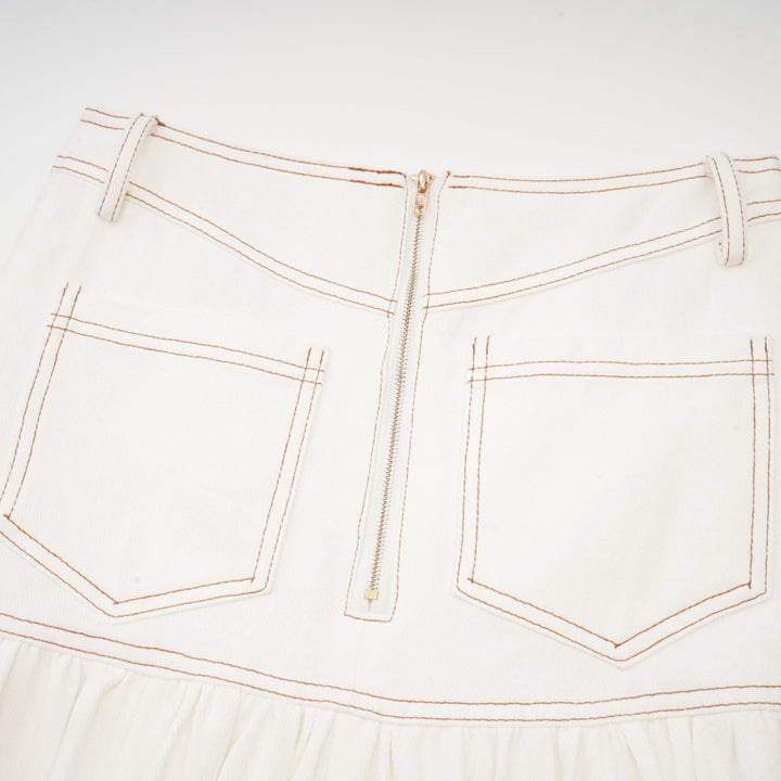 Brielle Denim Üst Ve Etek Eşleştirme Seti