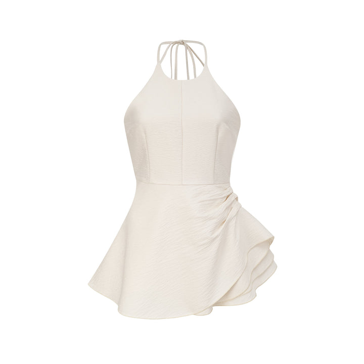 Breeze Asimetrik Pilili Mini Elbise