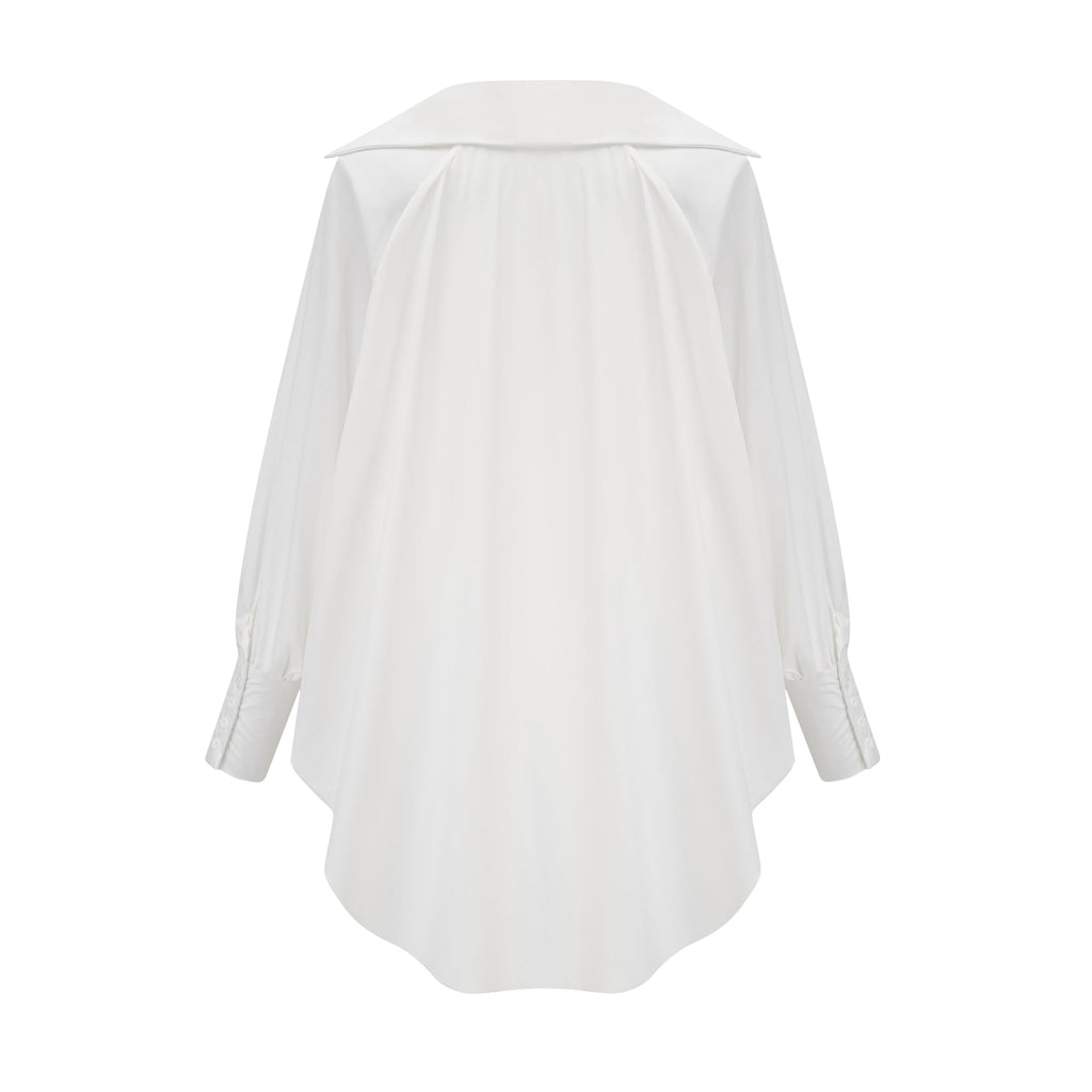 Marion Yüksek-Düşük Kabarık Gömlek