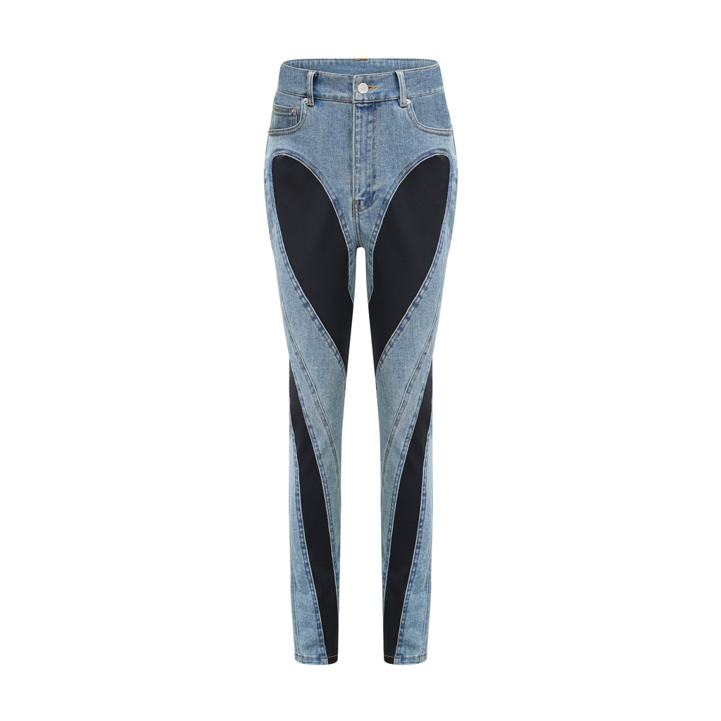 Noémie Spiral Panelli Skinny Jean Pantolon