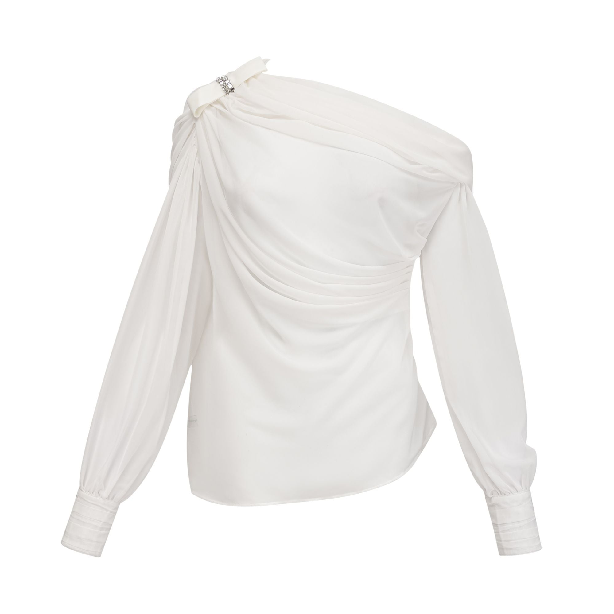 Andrea Asimetrik Tül Bluz ve Etek Takım