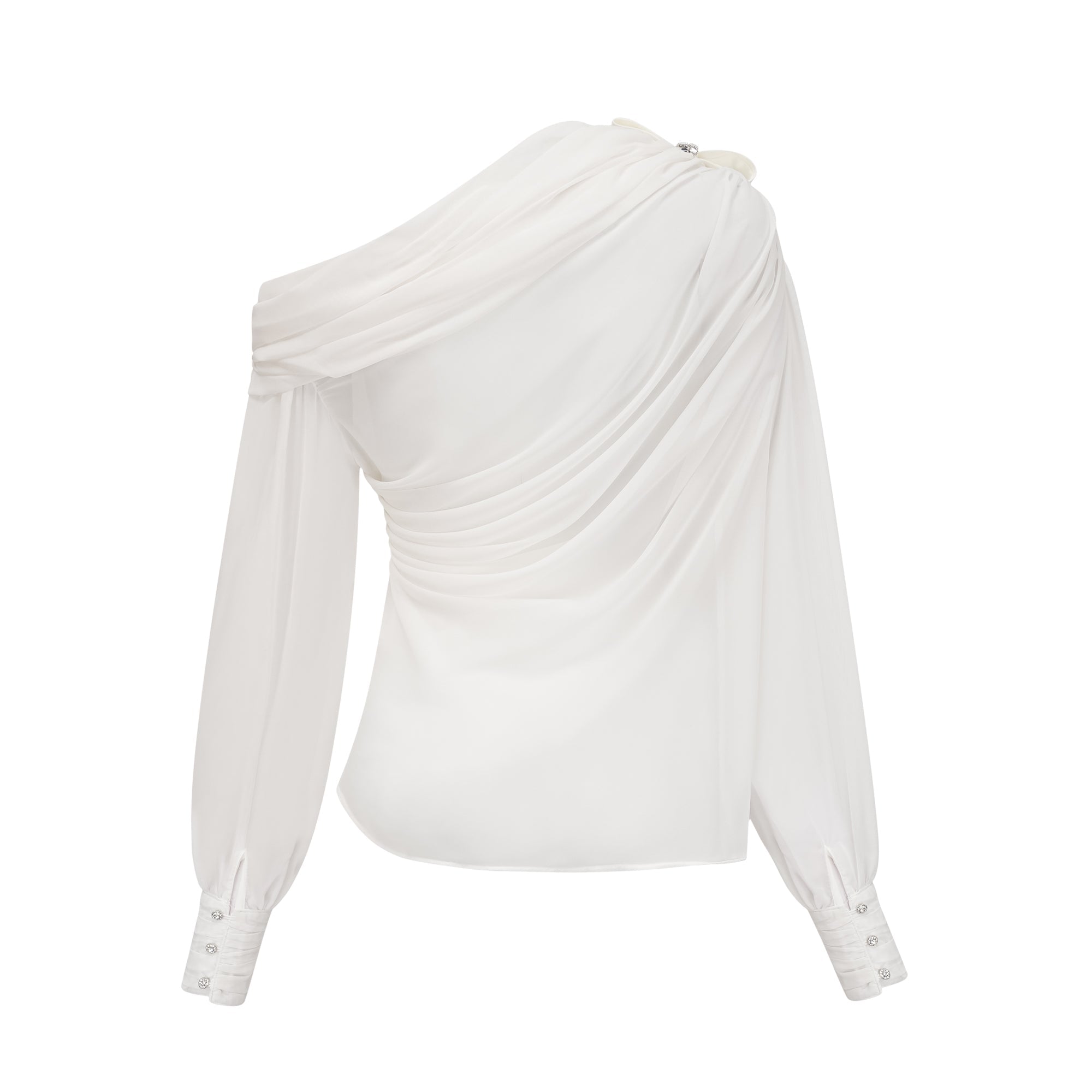 Andrea Asimetrik Tül Bluz ve Etek Takım