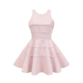 Nastassia Pembe Suni İnci Mini Elbise