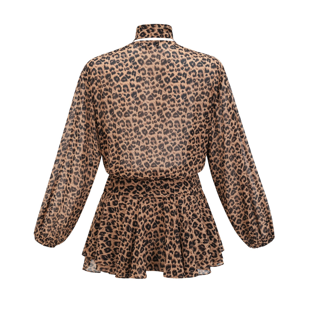 Laurence Leopar Desenli Mini Elbise