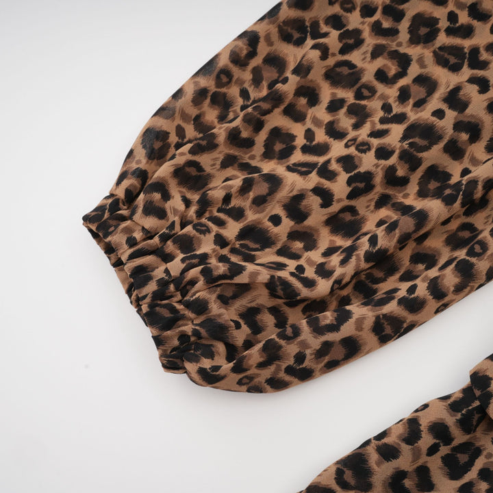 Laurence Leopar Desenli Mini Elbise