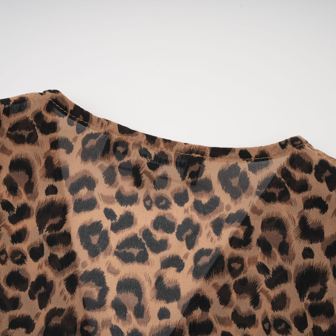 Laurence Leopar Desenli Mini Elbise