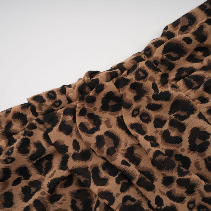 Laurence Leopar Desenli Mini Elbise
