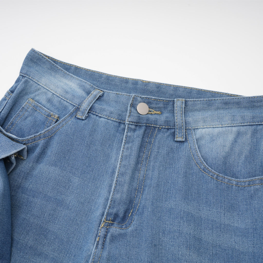 Ysabella Fiyonk Detaylı Geniş Paça Jean Pantolon