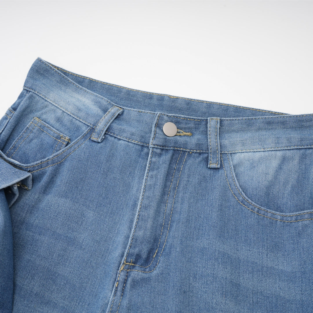 Ysabella Fiyonk Detaylı Geniş Paça Jean Pantolon