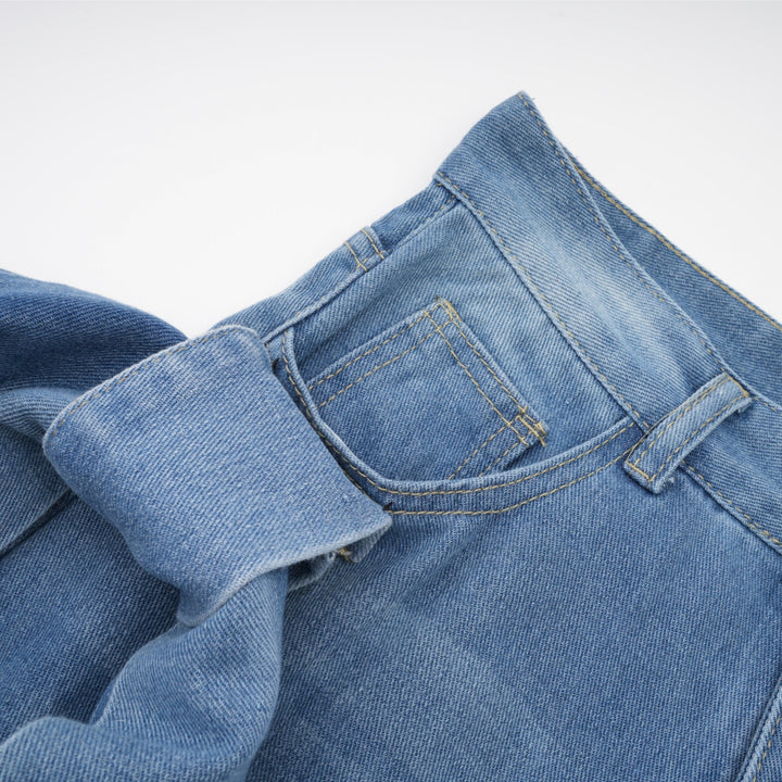 Ysabella Fiyonk Detaylı Geniş Paça Jean Pantolon