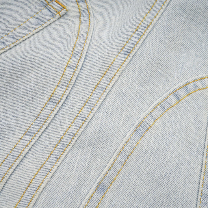 Giada İki Renkli Geniş Paça Jean Pantolon