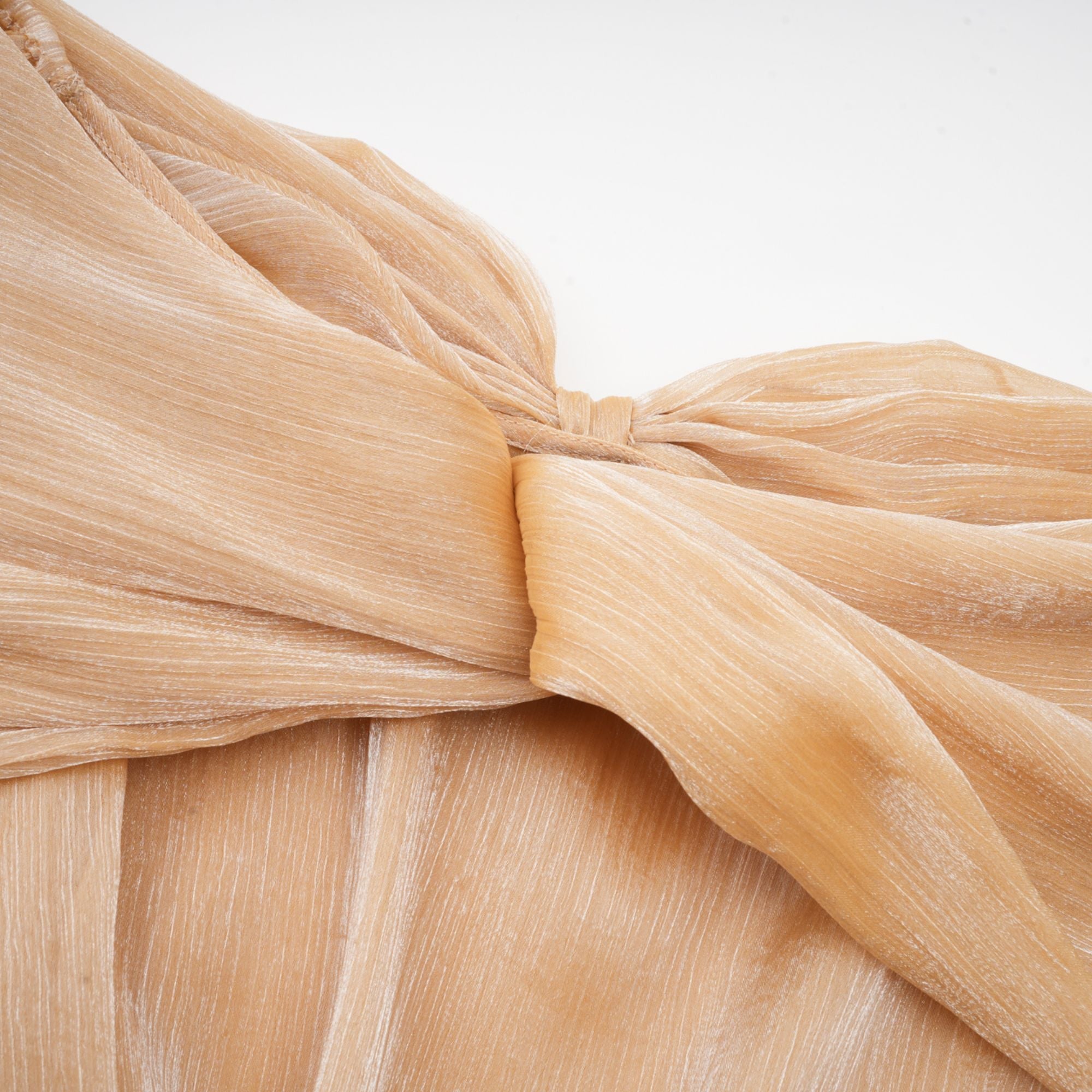 Adelina Altın Kristal Süslemeli Panelli Mini Elbise