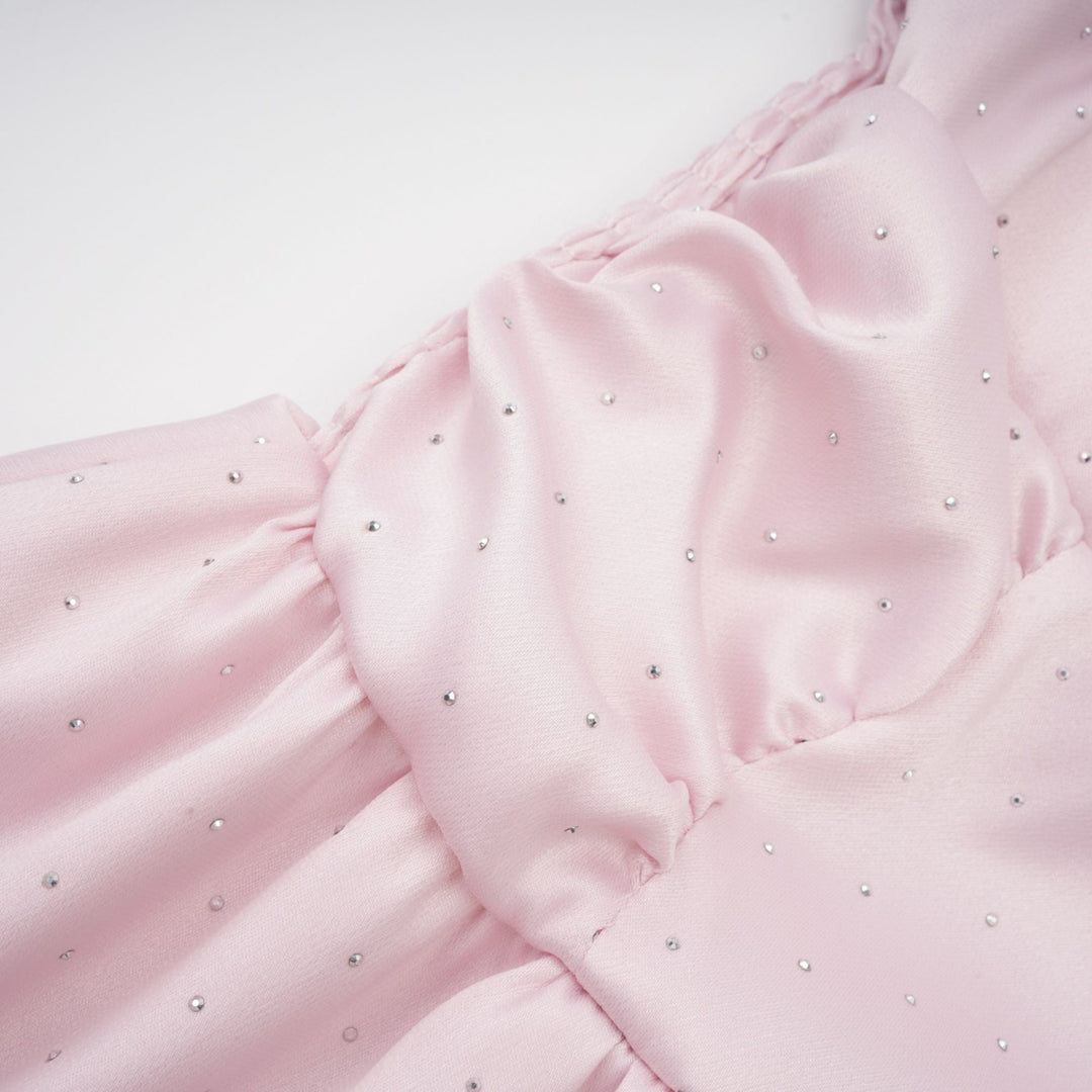 Keeya Yapay Elmaslarla Süslenmiş Mini Elbise