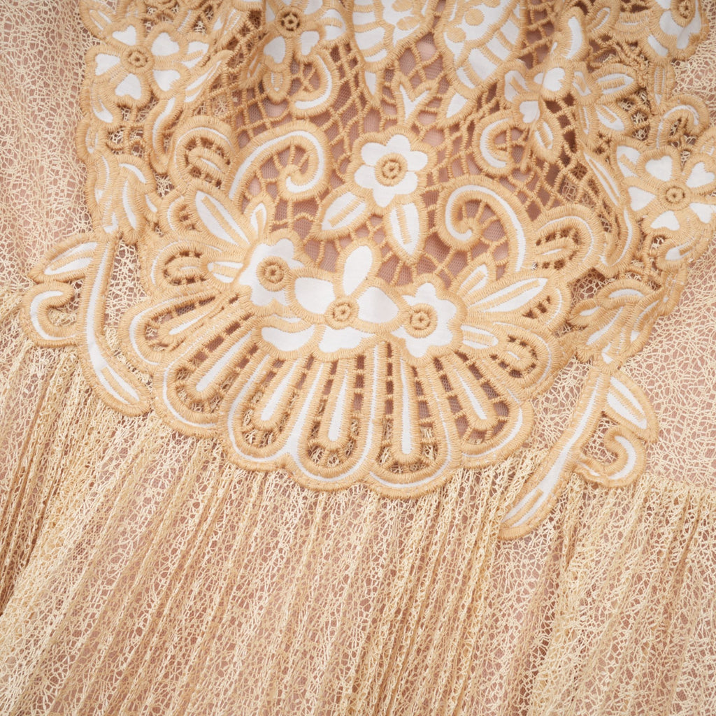 Nerissa İşlemeli Pilili Midi Elbise