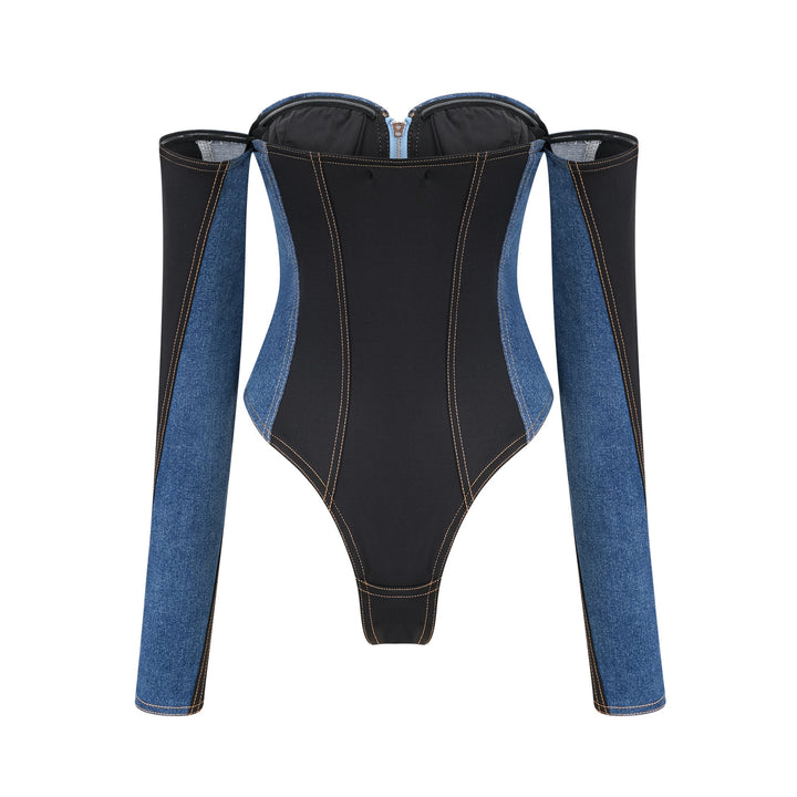 Melina Korse Denim Bodysuit