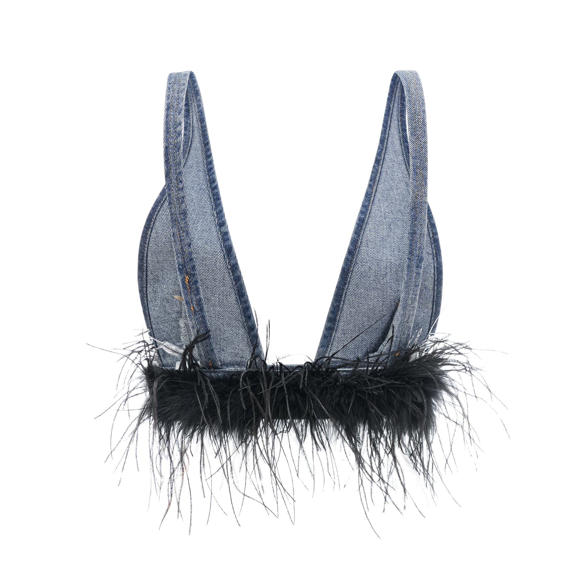 Milia Tüylü Denim Üst Ve Etek Uyumlu Set