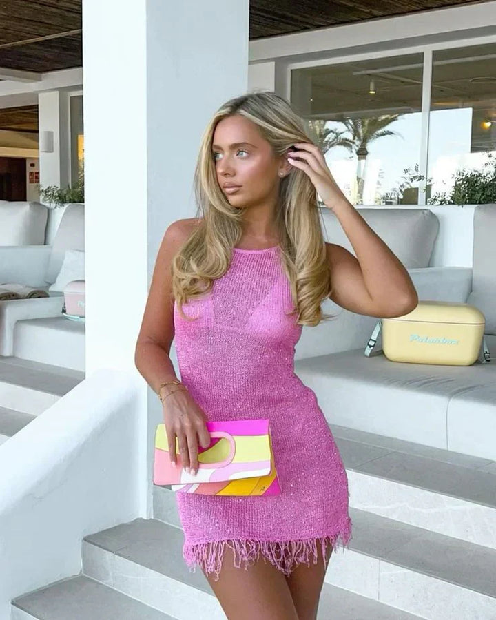 Eliza Işıltılı Mini Elbise