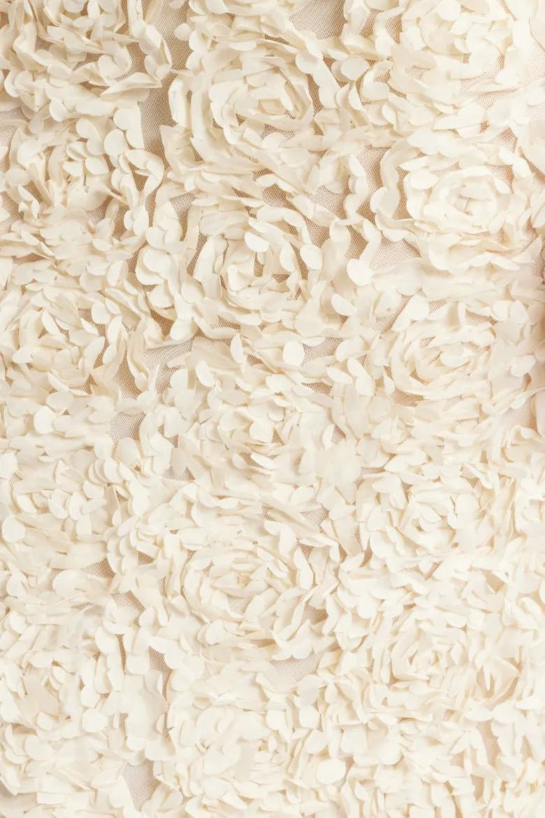 Lyra 3D Çiçekli Askılı Maksi Elbise