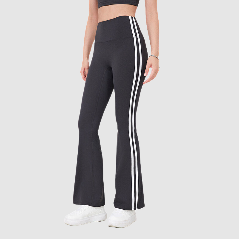 Yan Şeritli Geniş Paça Yoga Pantolonu