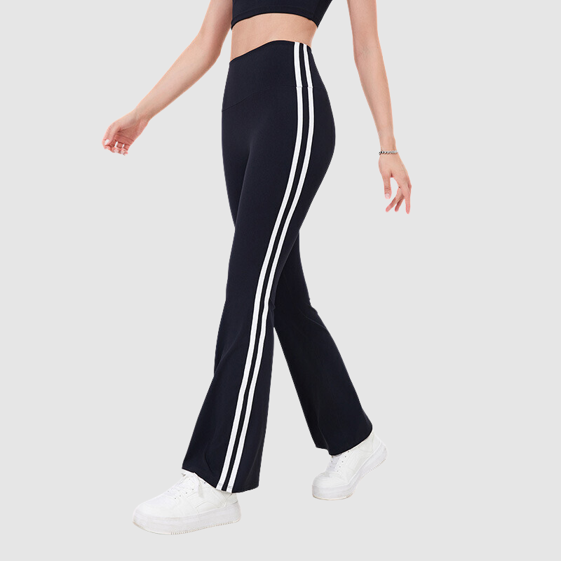 Yan Şeritli Geniş Paça Yoga Pantolonu