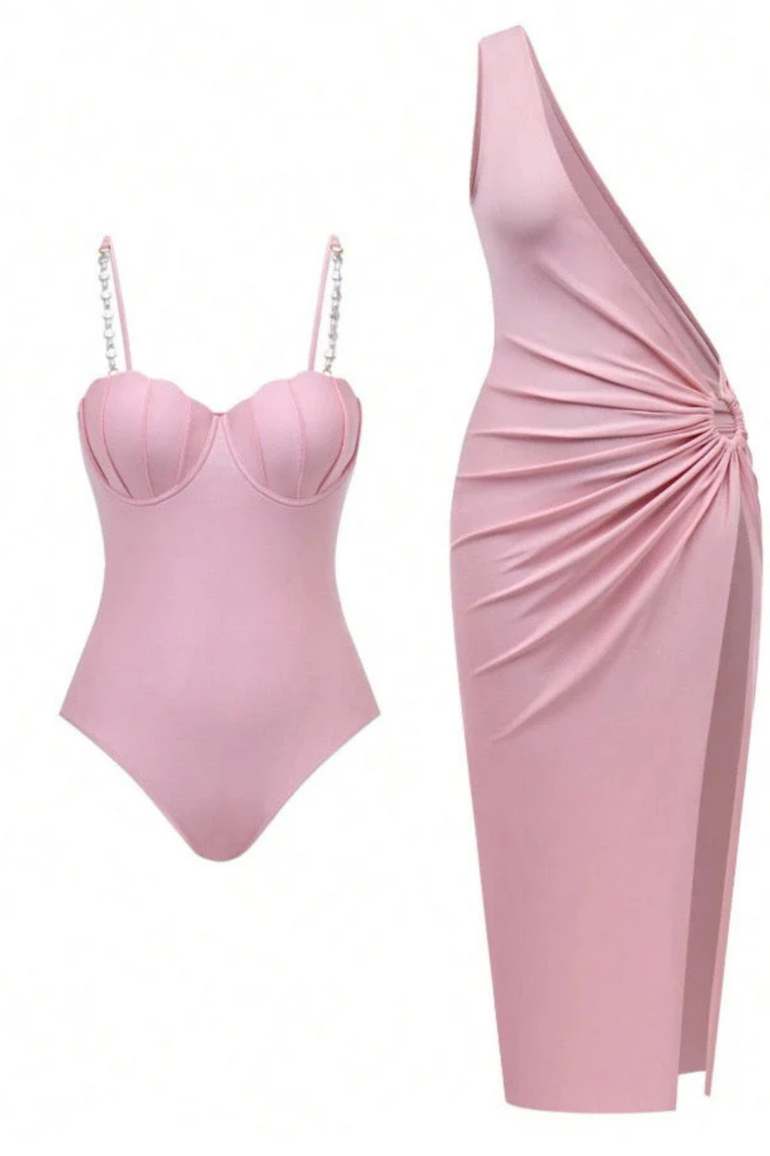 Blush Babe Monokini Mayo &amp; Pareo Takım