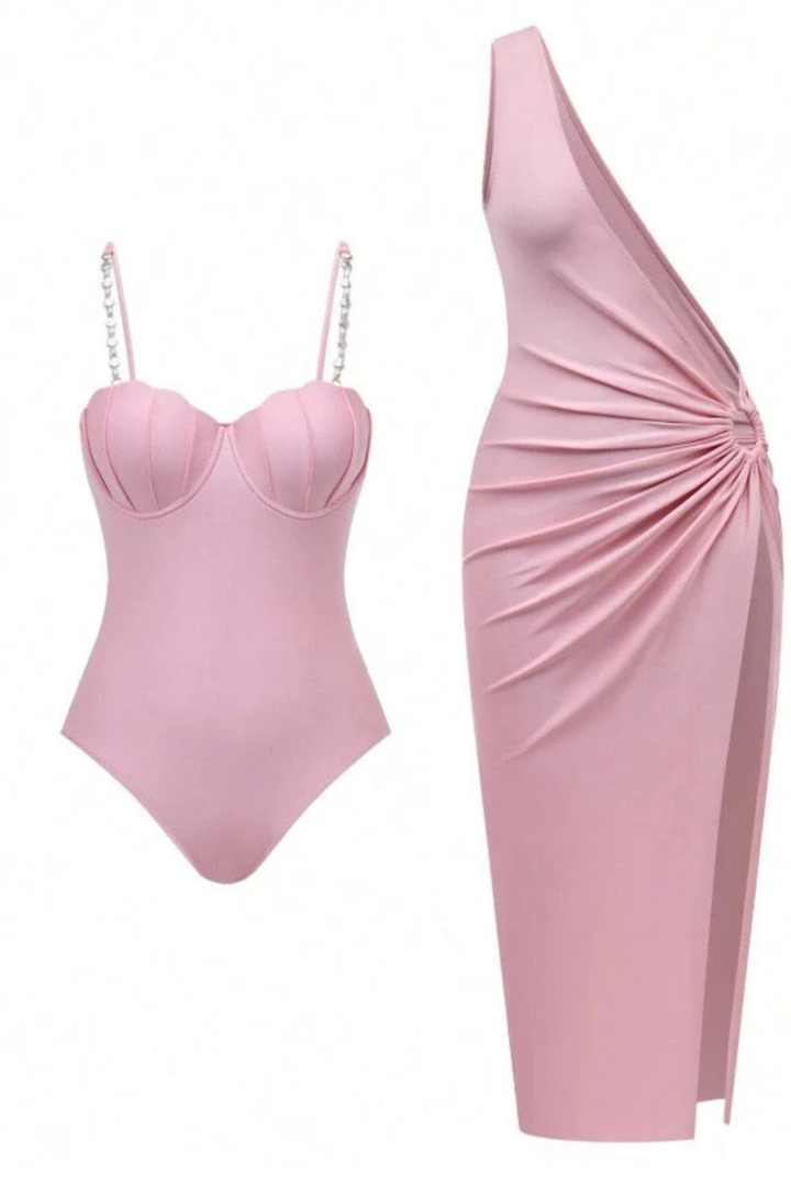 Blush Babe Monokini Mayo &amp; Pareo Takım
