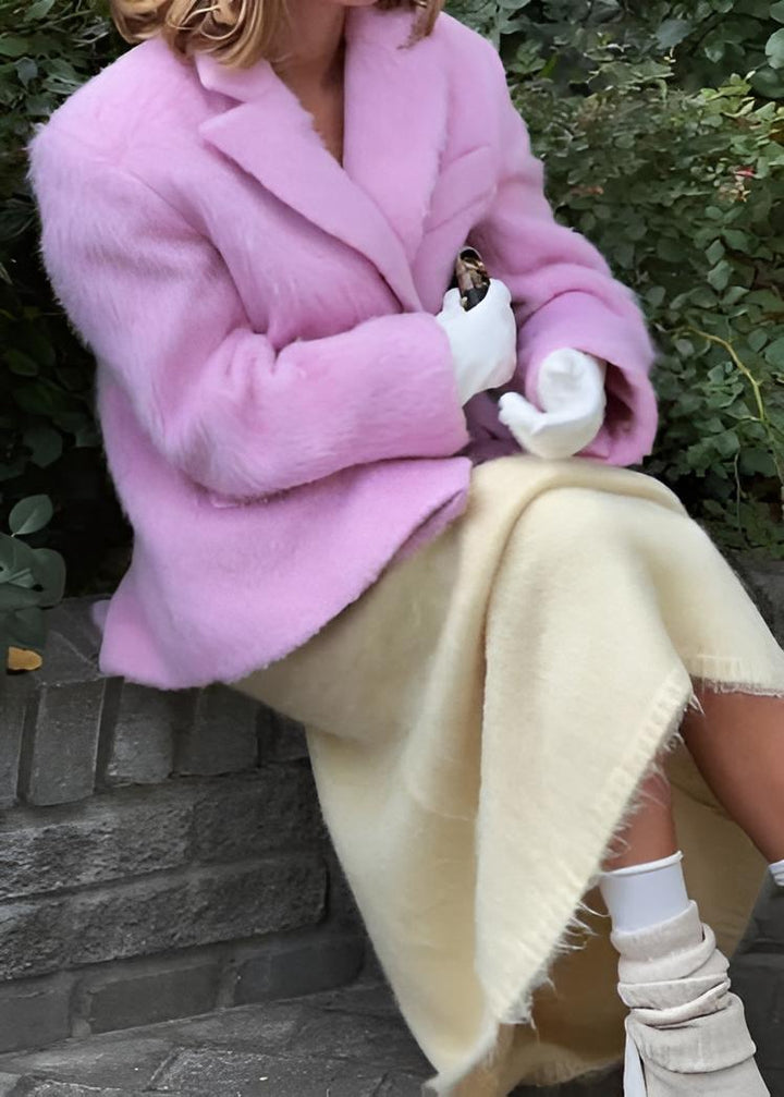 Bella Oversize Yün Dokulu Blazer Ceket