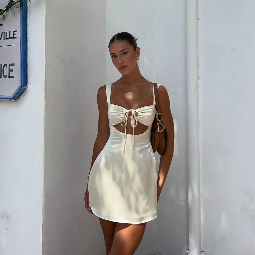 Monaco Saten Mini Elbise