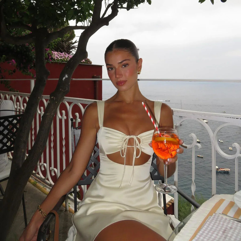 Monaco Saten Mini Elbise